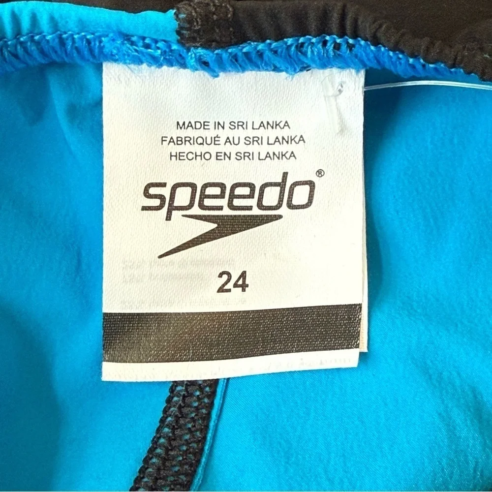 Speedo Women’s LZR Pro Recorbreaker Kneeskin Size 24 Black & Blue Swimsuit